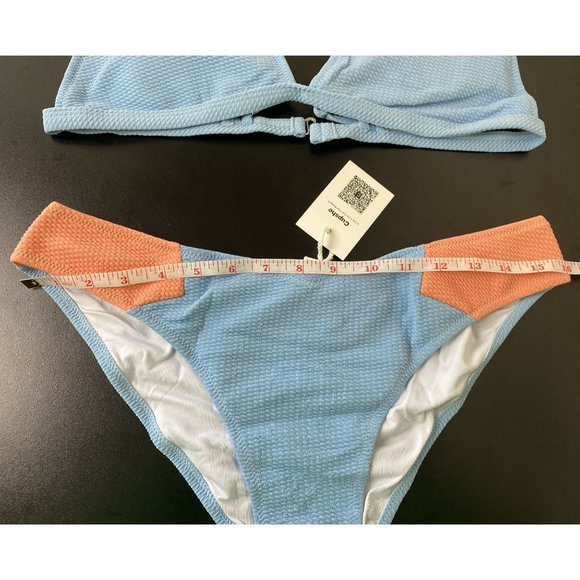 NWT Cupshe Light blue and Pink Two Piece Bikini Size XL - Picture 5 of 7